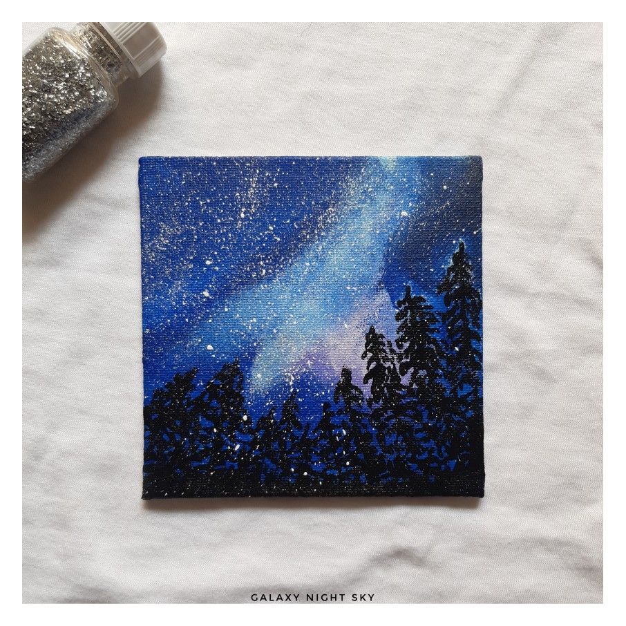 How to Paint a Starry Night Sky or Galaxy
