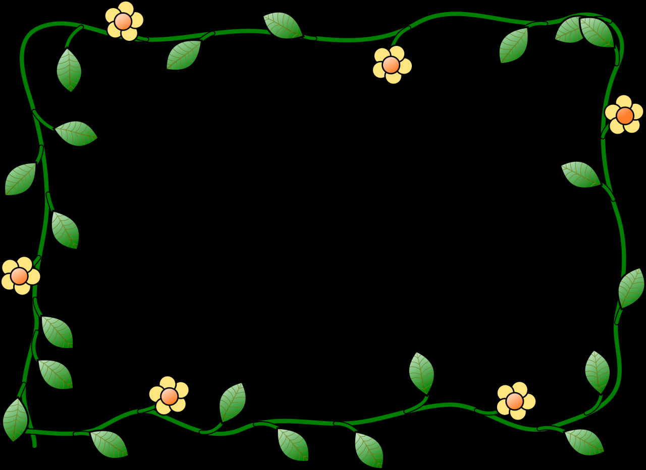 Clipart - flower-frame