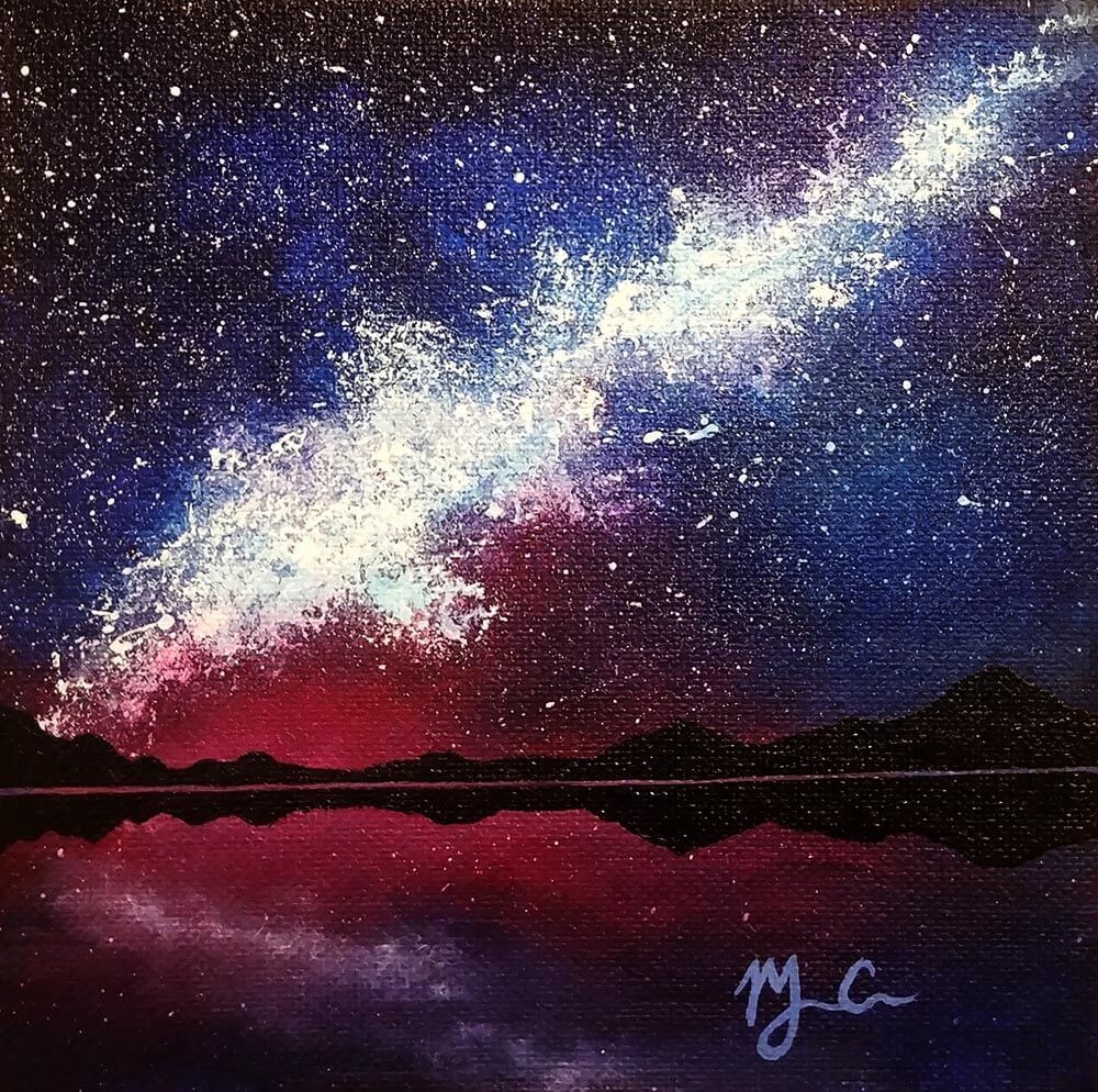 how to paint galaxy starry night with trees how to paint galaxy starry night with trees